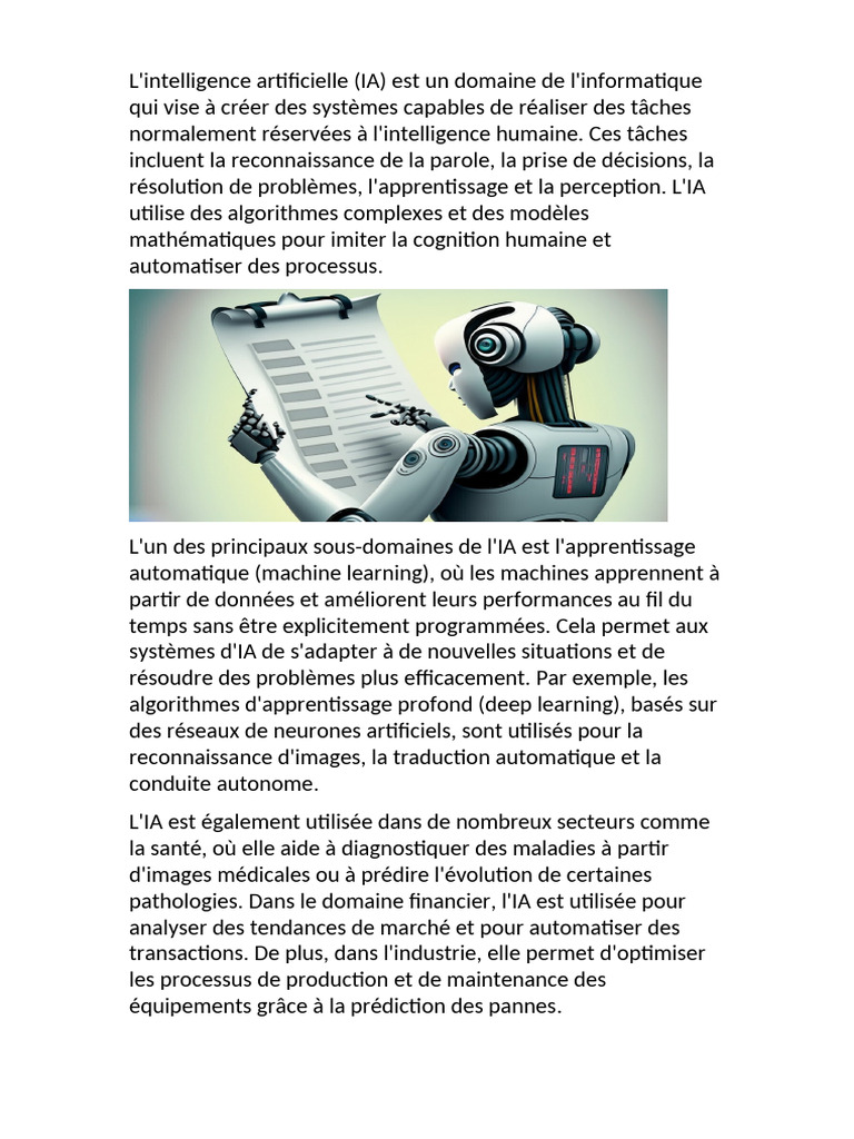 Intelligence Artificielle : Défis et Opportunités | PDF | Intelligence ...