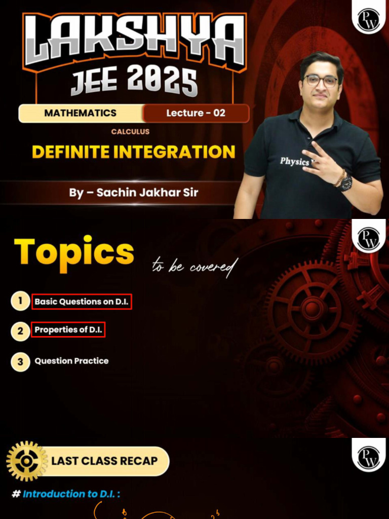Definite Integration 02 Class Notes | PDF
