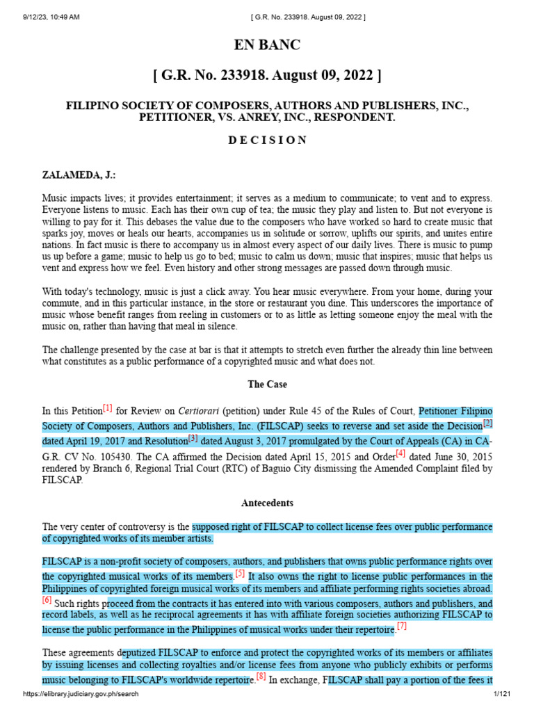 Copyright Infringement in Public Performance | PDF | Intellectual ...
