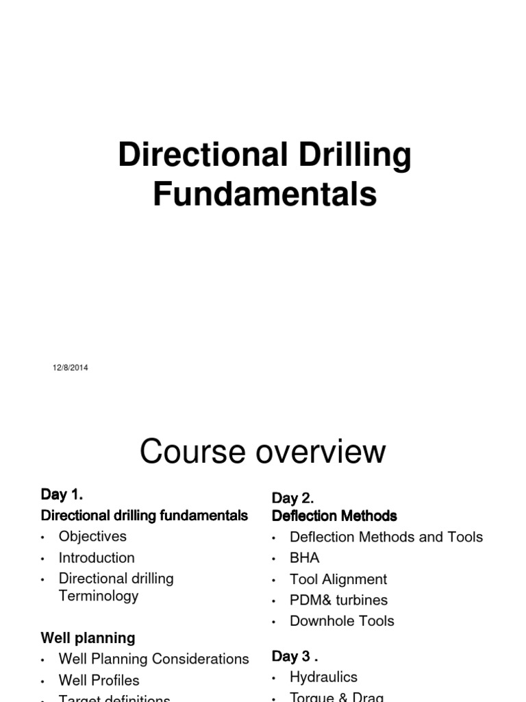 Directional Drilling Fundamentals | PDF | Oil Well