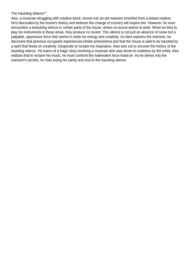 The Haunting Silence PDF