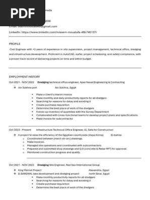 Cv Assem Moustafa Marine Engineer