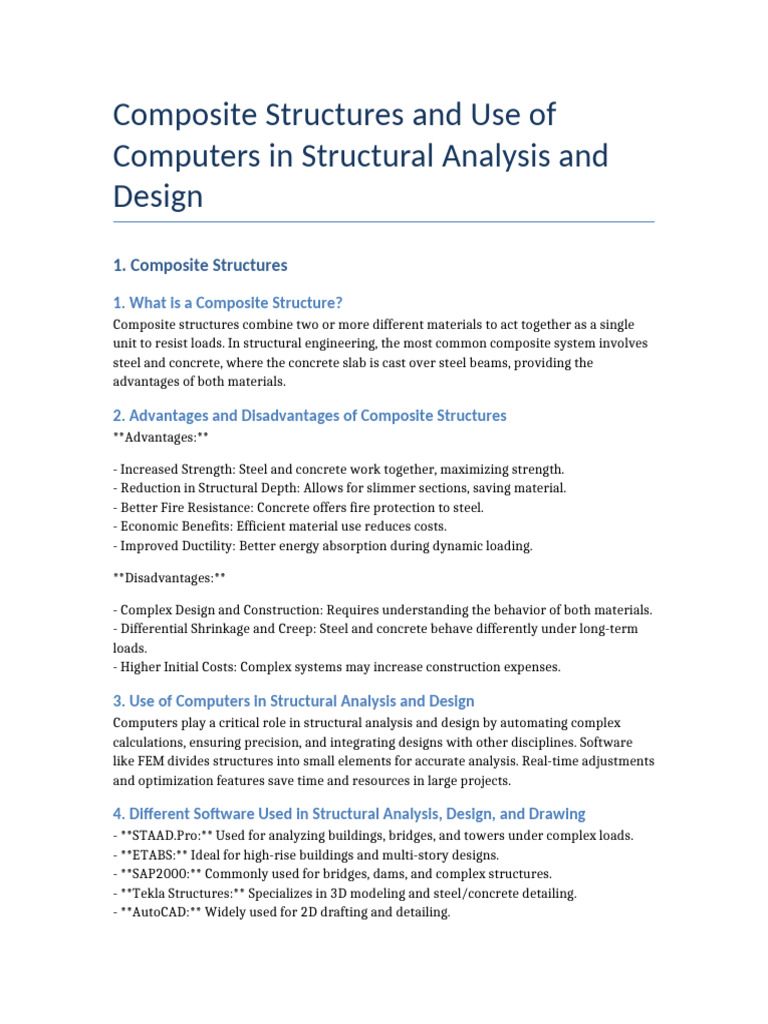 Composite Structures in Engineering Design | PDF | Structural Analysis ...