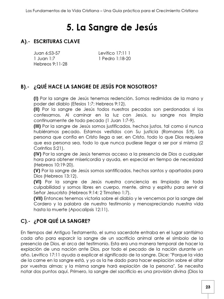La Sangre de Jesús 23-25 | PDF | Jesús | Creencia religiosa y doctrina