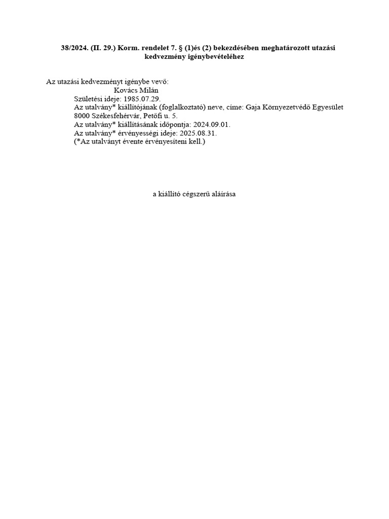 Alkalmazasban allok utazasi utalvanya pdf