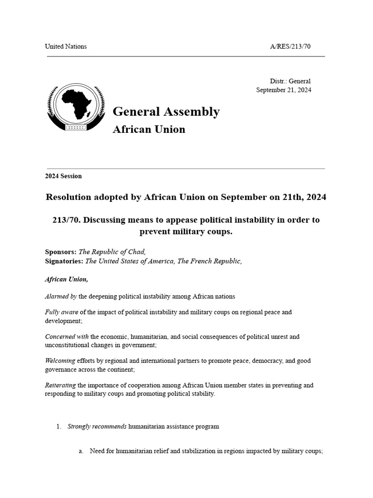 France-US-Ghana-Chad Working Paper | PDF | African Union | Humanitarian Aid