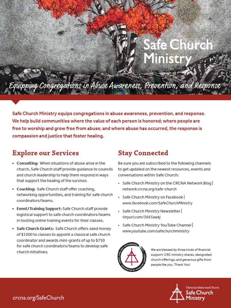 CRCNA Safe Church Ministry One Sheet | PDF | Career & Growth