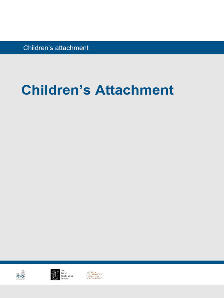 Understanding Children's Attachment | PDF | Attachment Theory | Psychology
