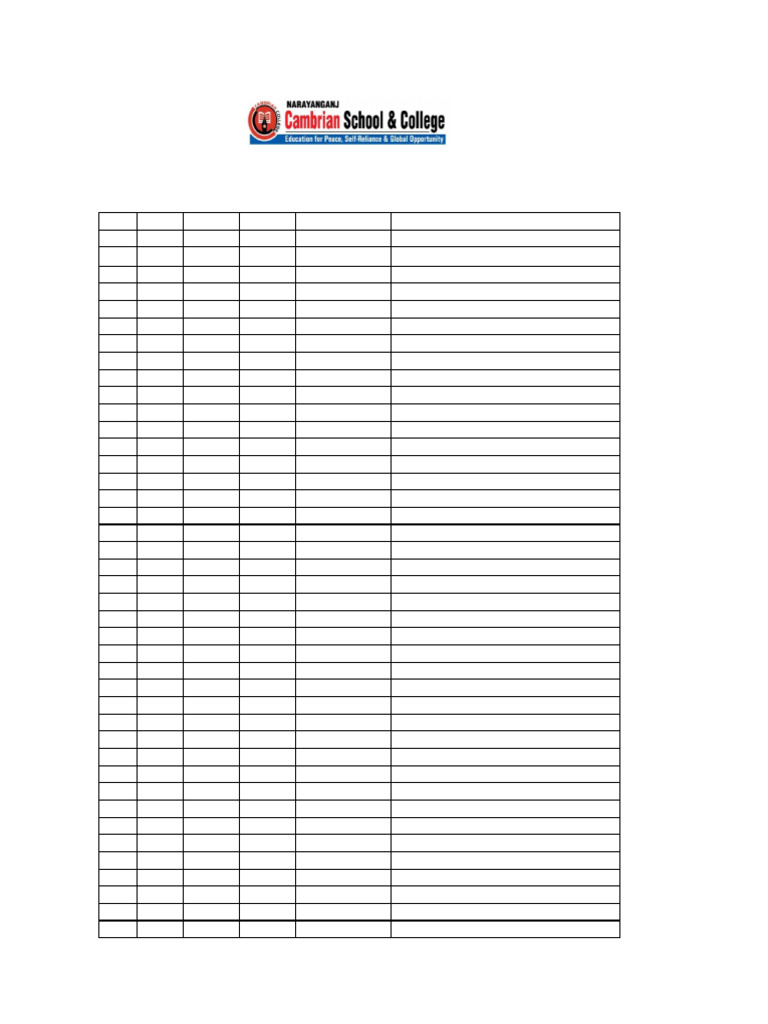Student List Including Sanzana Zaman | PDF