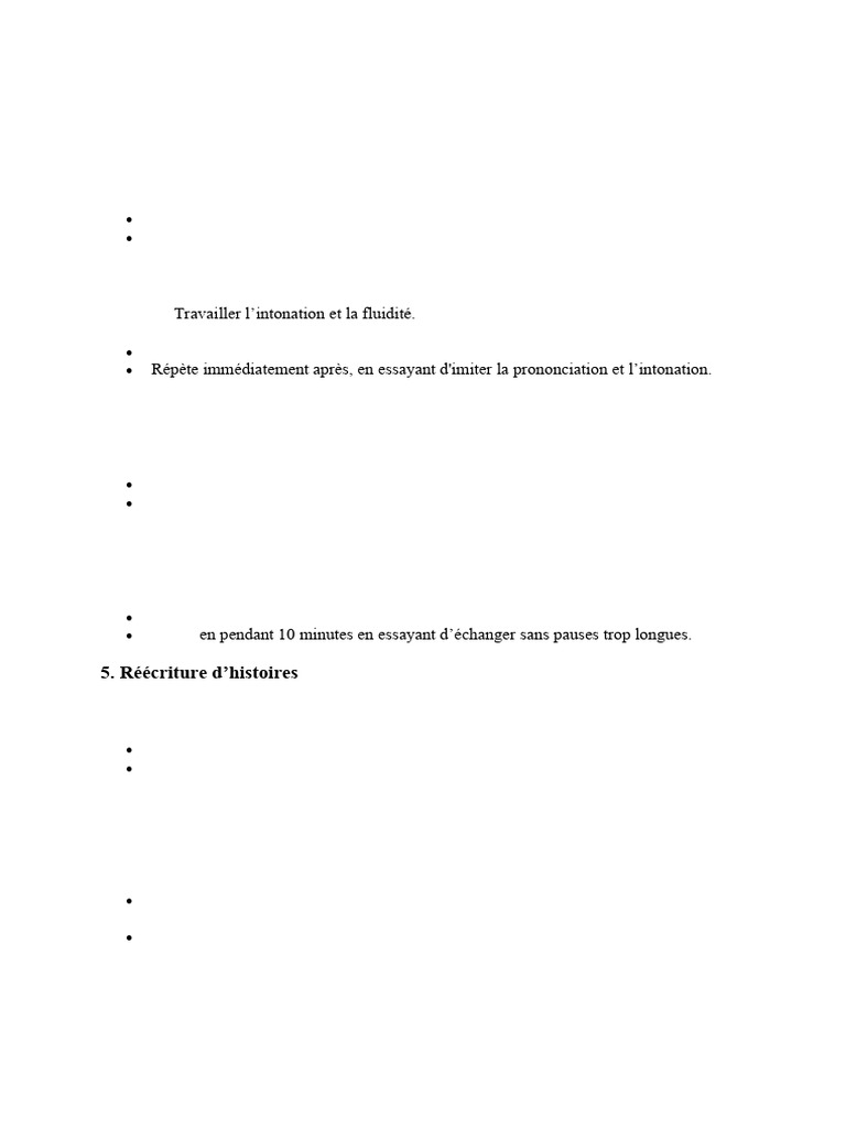 Exercices pour fluidité en français | PDF