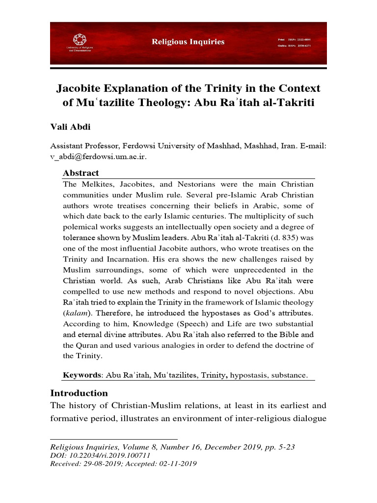 Explanation Of The Trinity