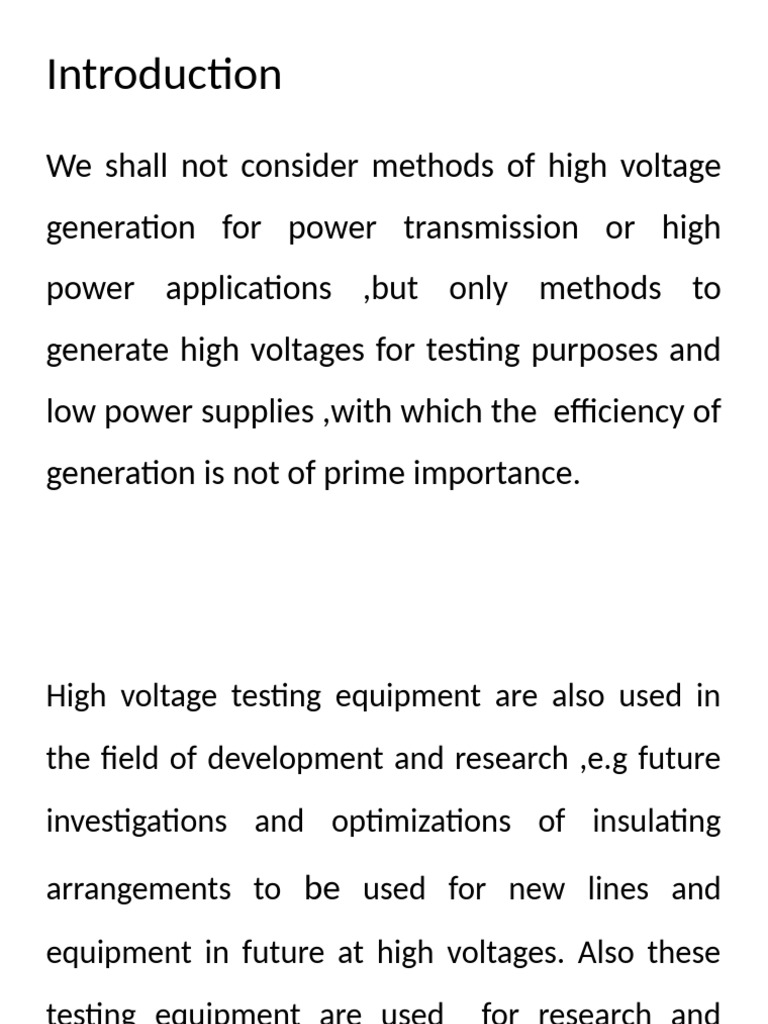 High Voltage Testing Methods Overview | PDF | Rectifier | Transformer