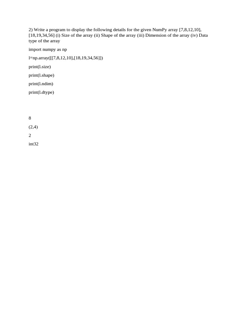 Program 2 Python Practicals | PDF