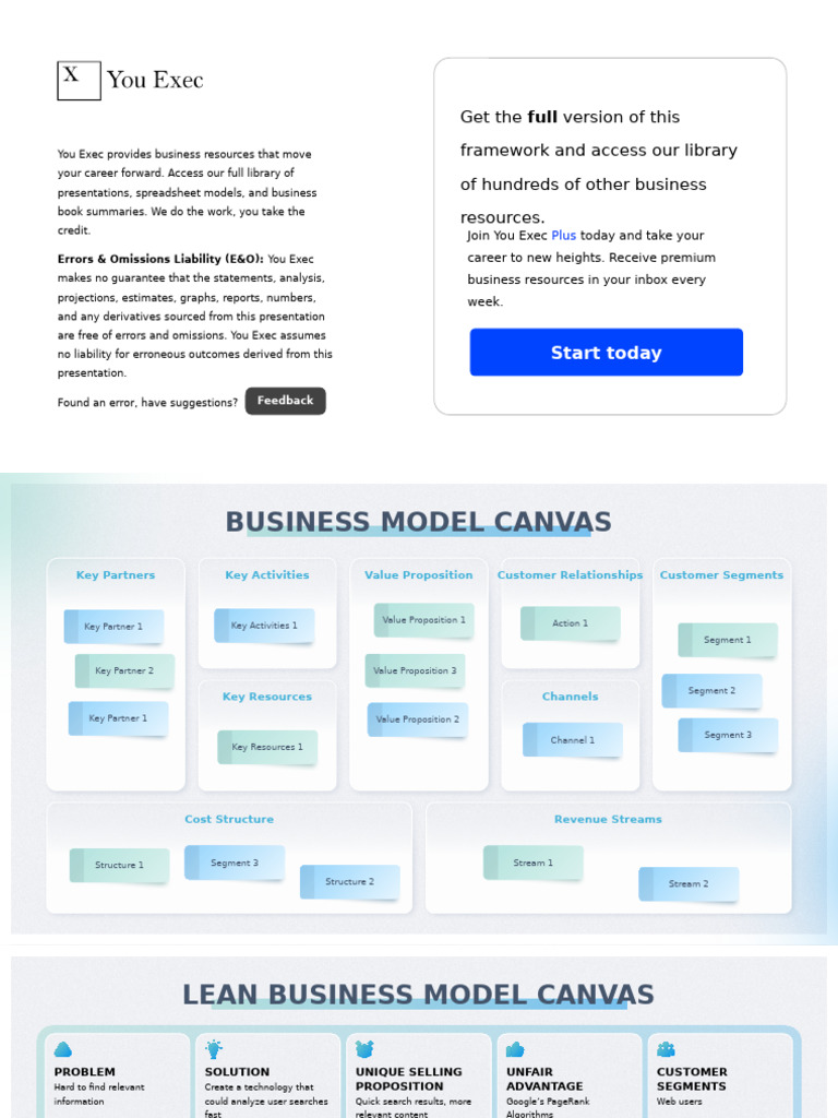 Business Model Canvas Overview | PDF | Subscription Business Model ...