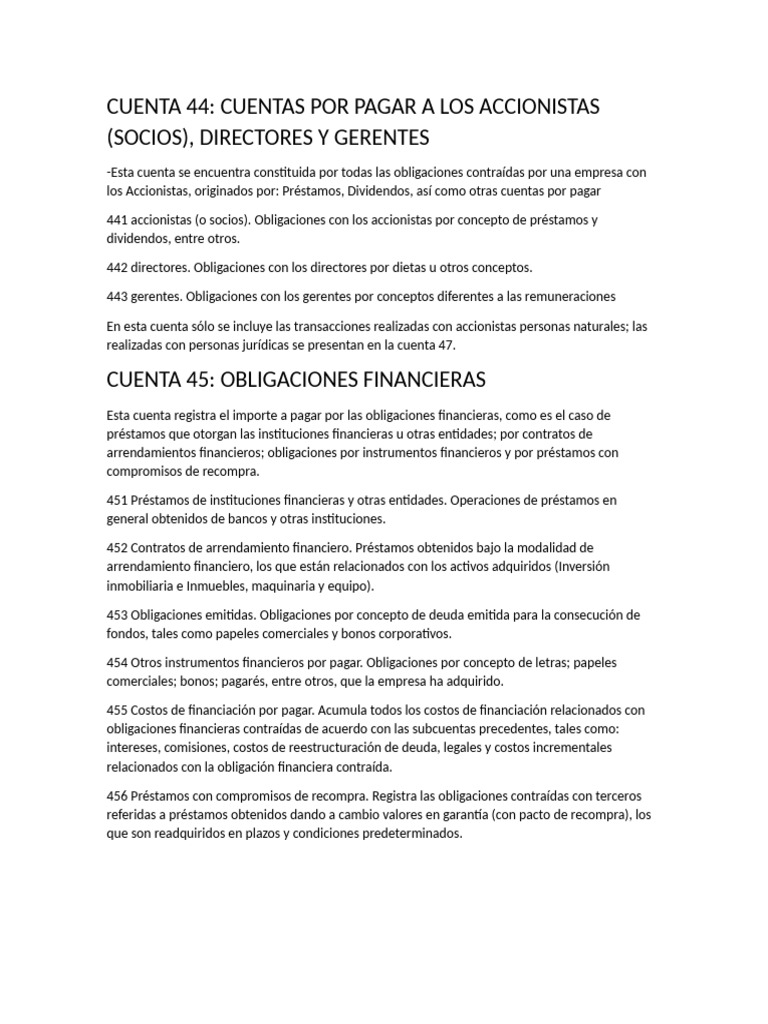 Cuenta 44 y 45 | PDF