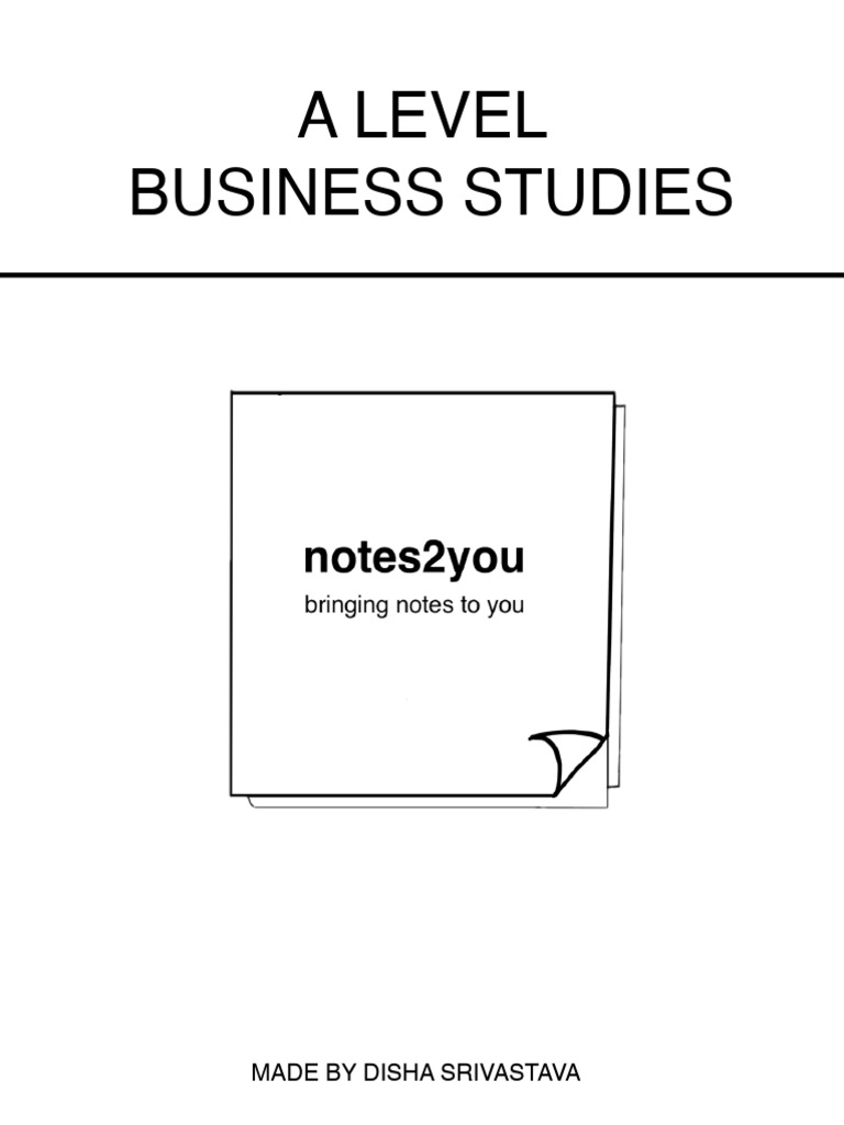 Business A Level Notes Pdf