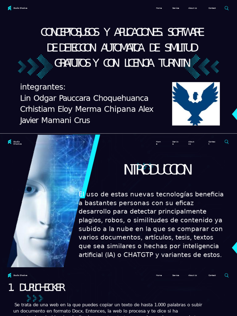Blue Futuristic Technology Presentation | PDF | Turnitin | Inteligencia ...