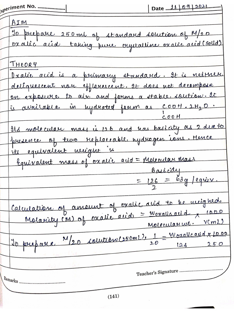 Volumetric Solution Preparation Pdf
