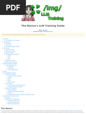 The Novice LLM Training Guide