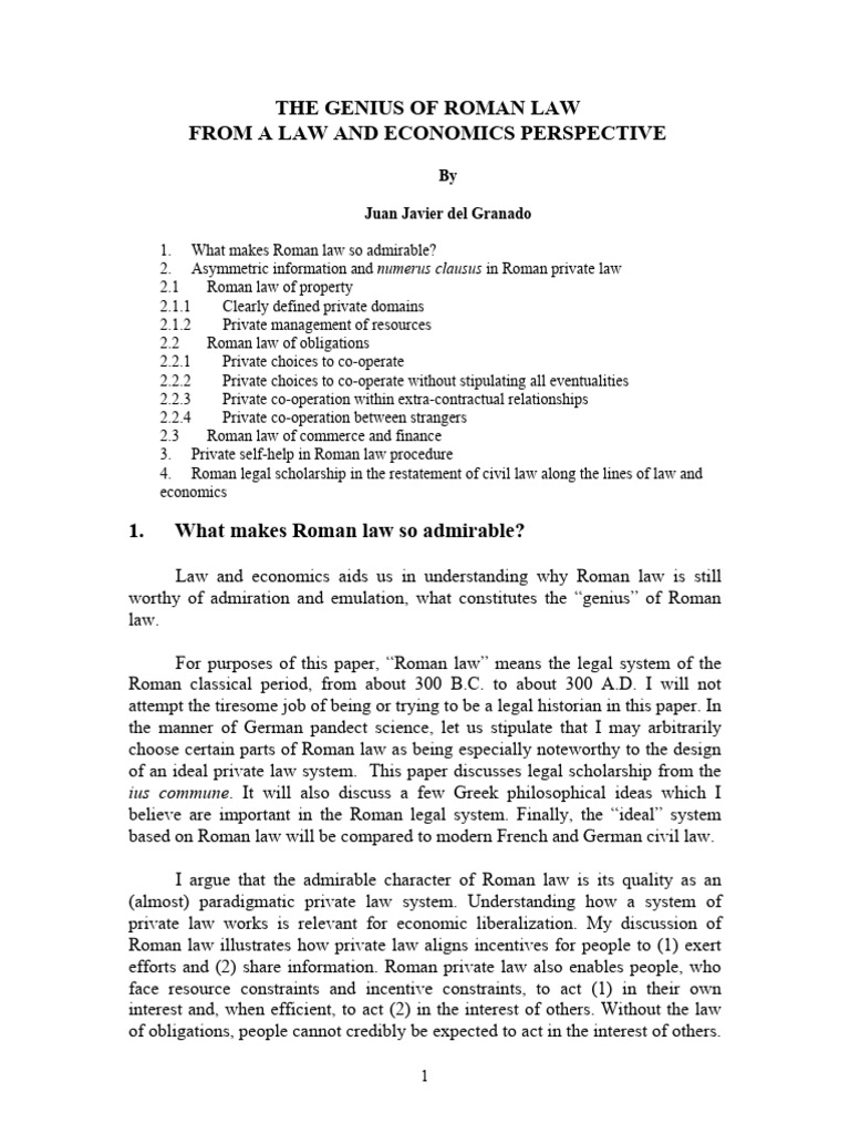 roman law | PDF | Property | Roman Law