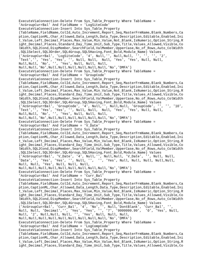 Script Field Properties | PDF | Information Technology | Systems ...