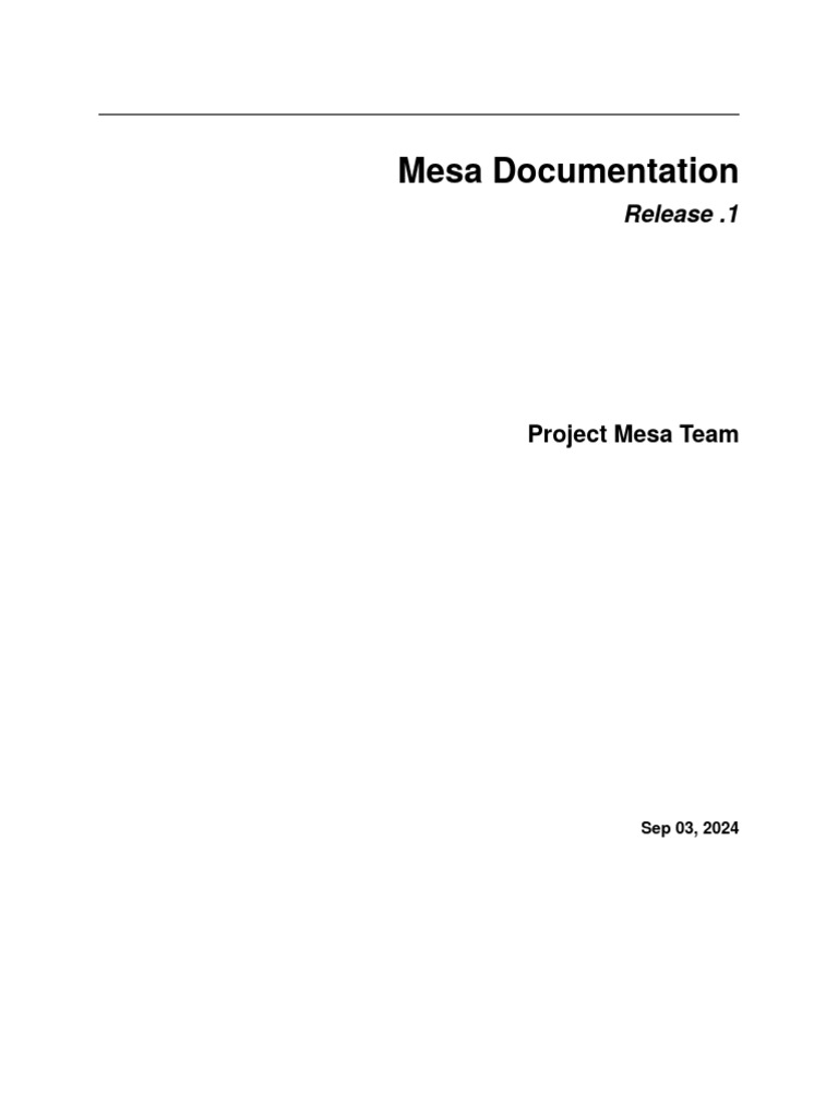 Mesa Agent-Based Modeling Guide | PDF | Agent Based Model | Software ...