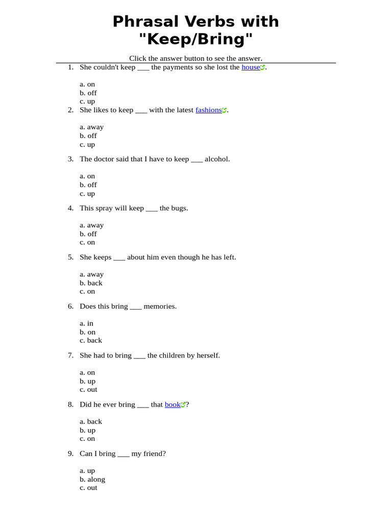 Keep + Bring | PDF | Language Arts & Discipline