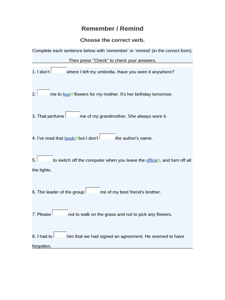 Remember+remind | PDF
