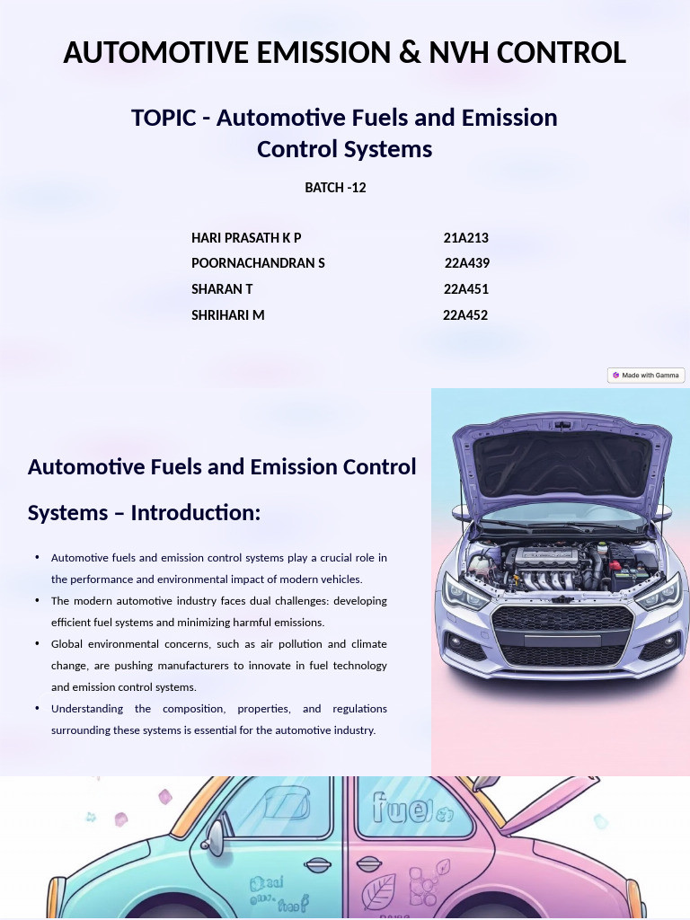 Automotive Fuels & Emission Control Guide | PDF | Air Pollution ...