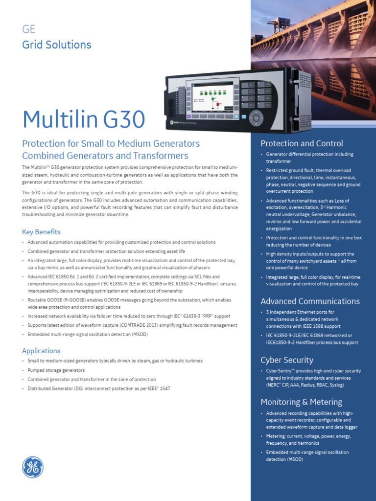 1.1 Multilin G30 Brochure EN 12757M LTR 202302 3 | PDF | Transformer ...