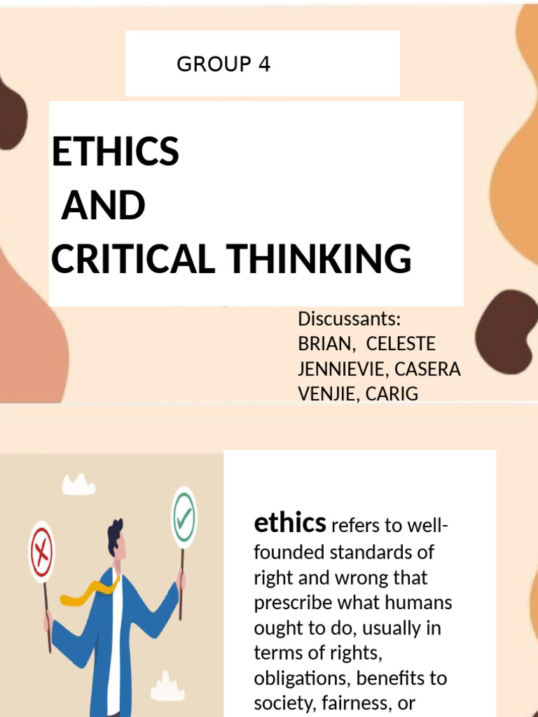 Ethics and Critical Thinking Insights | PDF | Science & Mathematics