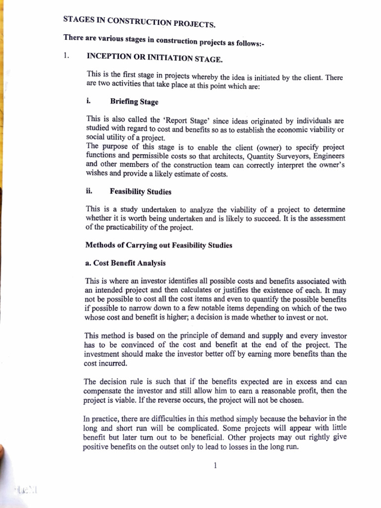 Construction Project Stages Explained | PDF | Net Present Value | Investing