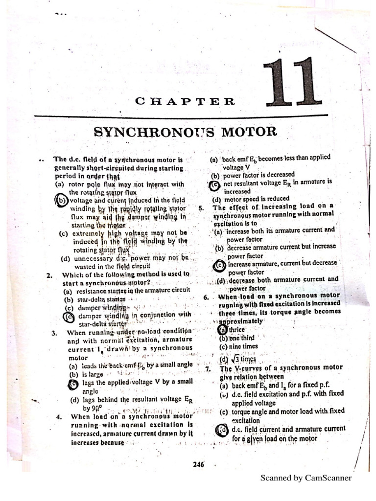 Chapter 11 Synchronous Motors Pdf