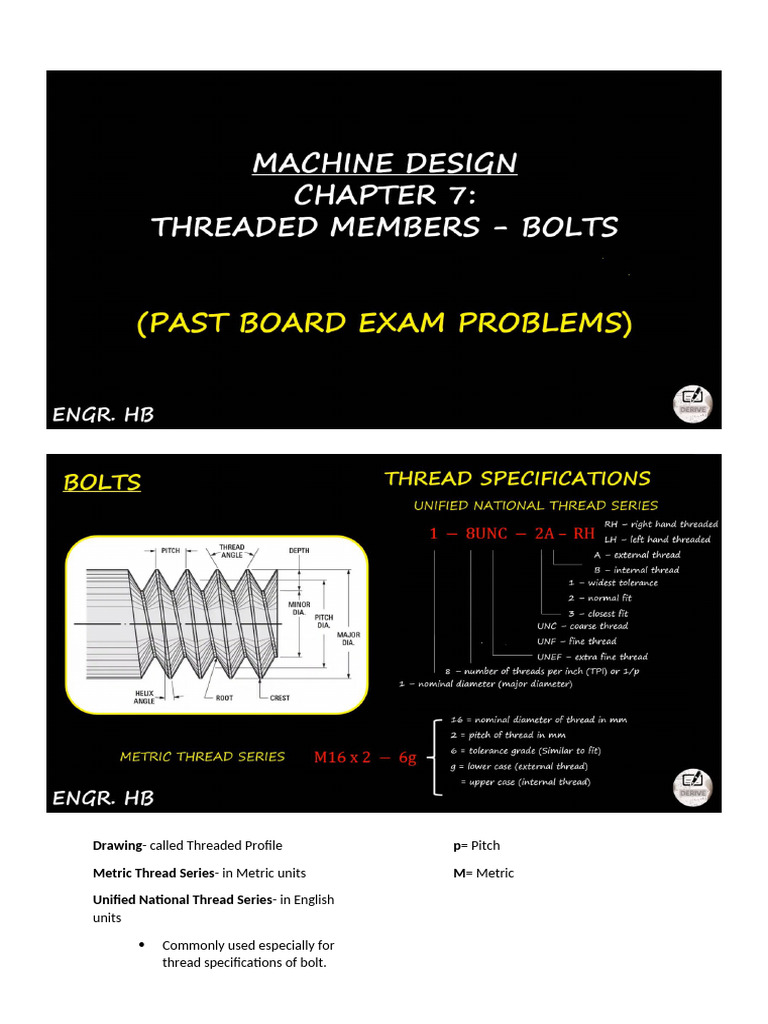 Bolts, Power Screws & Springs | PDF | Screw | Mechanical Engineering