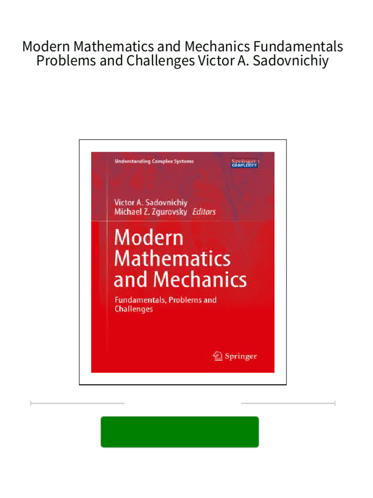 [FREE PDF sample] Modern Mathematics and Mechanics Fundamentals