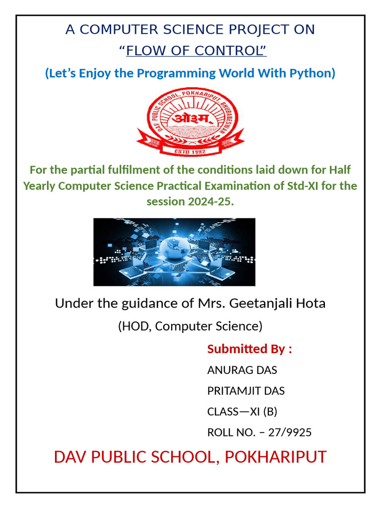 Computer SC Project Format-Xi | PDF | Computer Programming