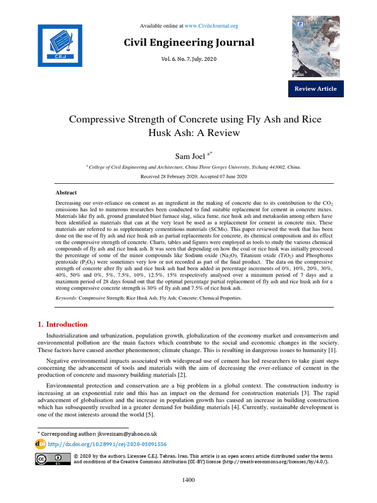 Compressive Strength of Concrete Using F | PDF | Cement | Strength Of ...