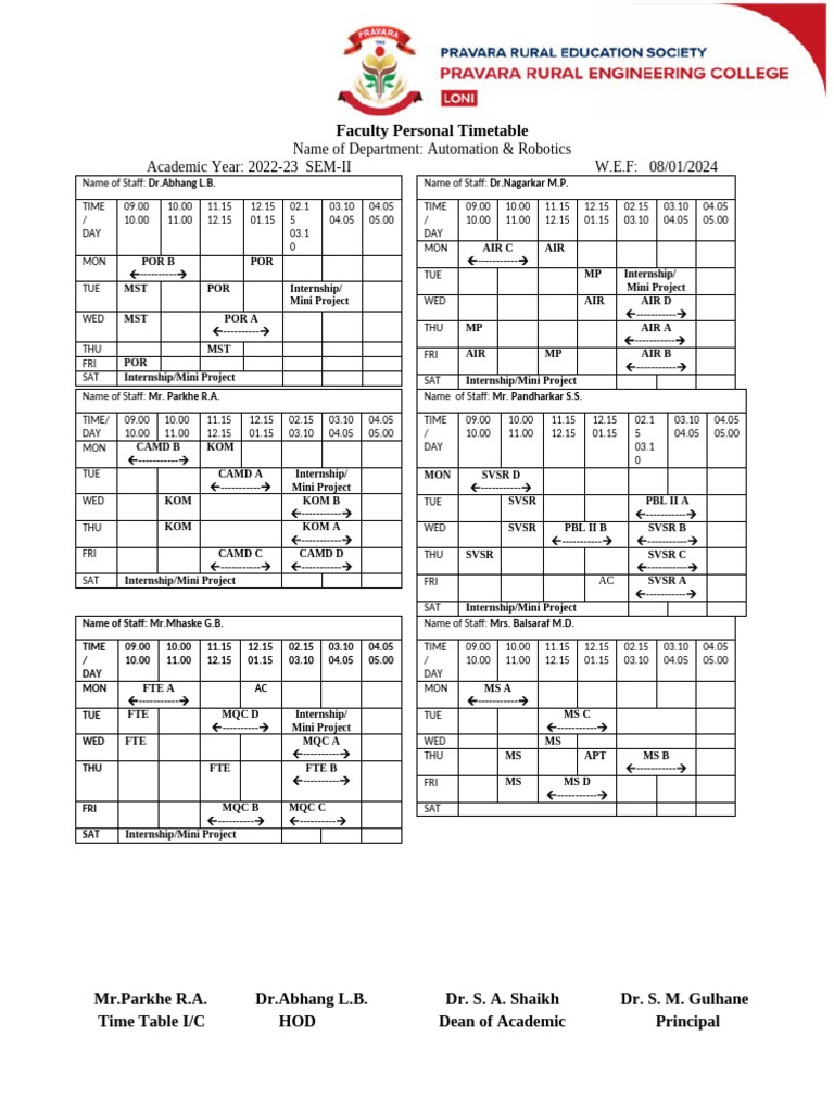 format-faculty-personal-timetable-updated-pdf