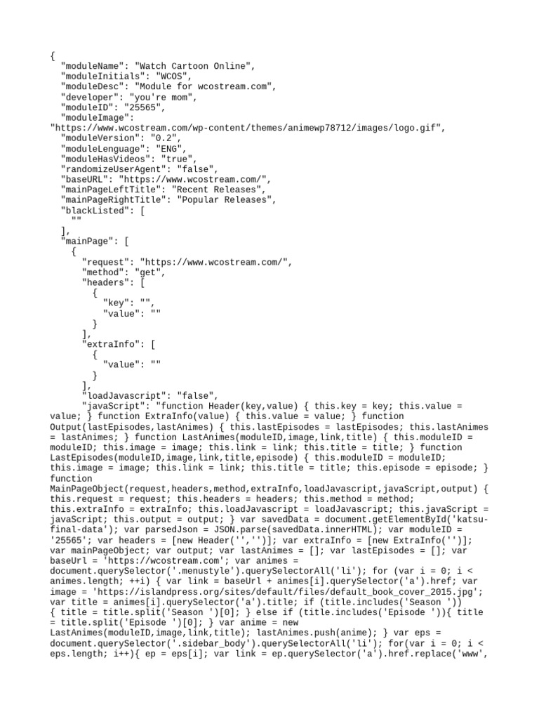 WCOS: Watch Cartoon Online Module | PDF | Computer Programming | Web ...