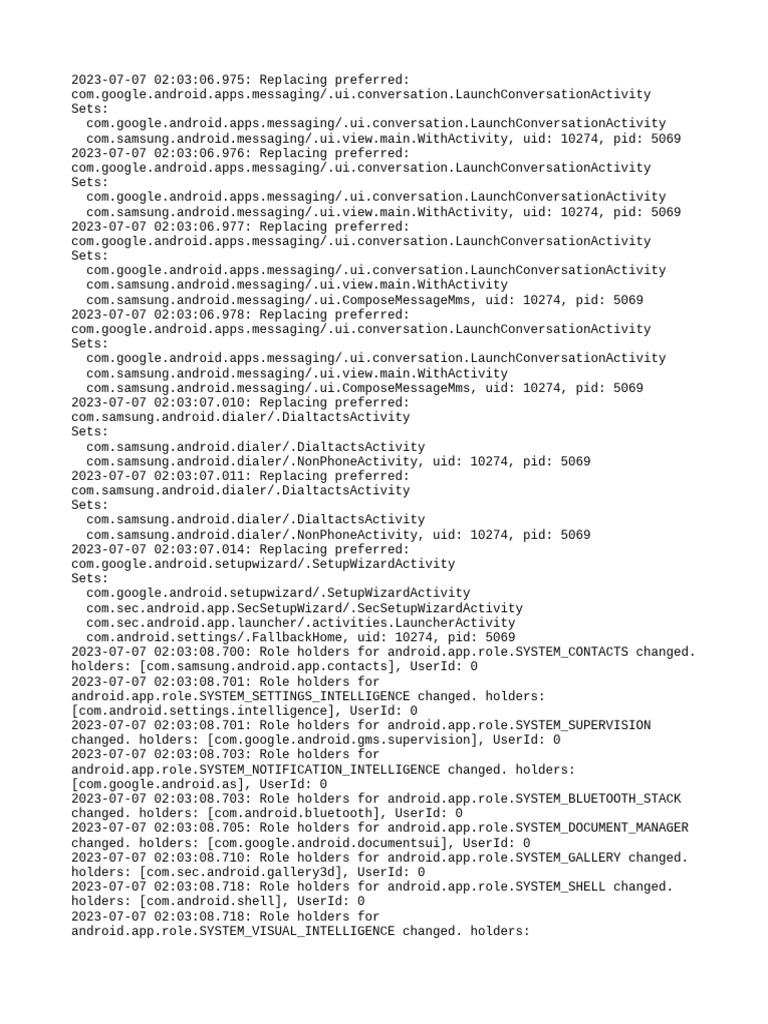 Android App Preference Changes Log | PDF | Android (Operating System ...