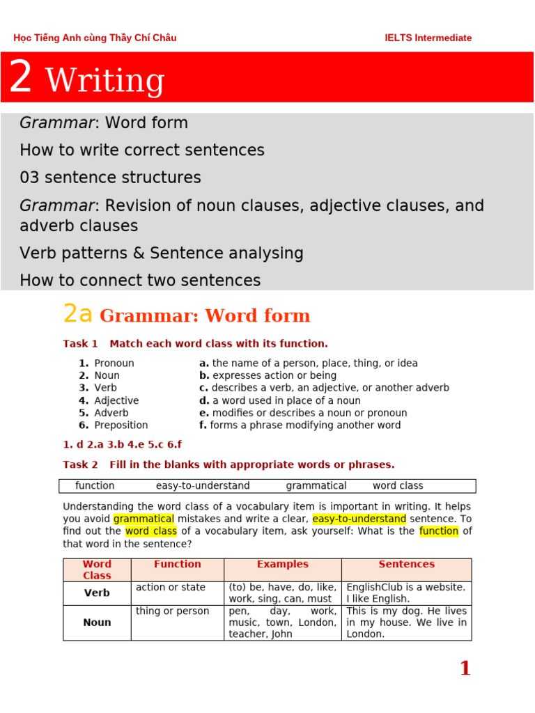 (2023) LESSON 2 (WRI) - Teacher's | PDF | Part Of Speech | Adverb