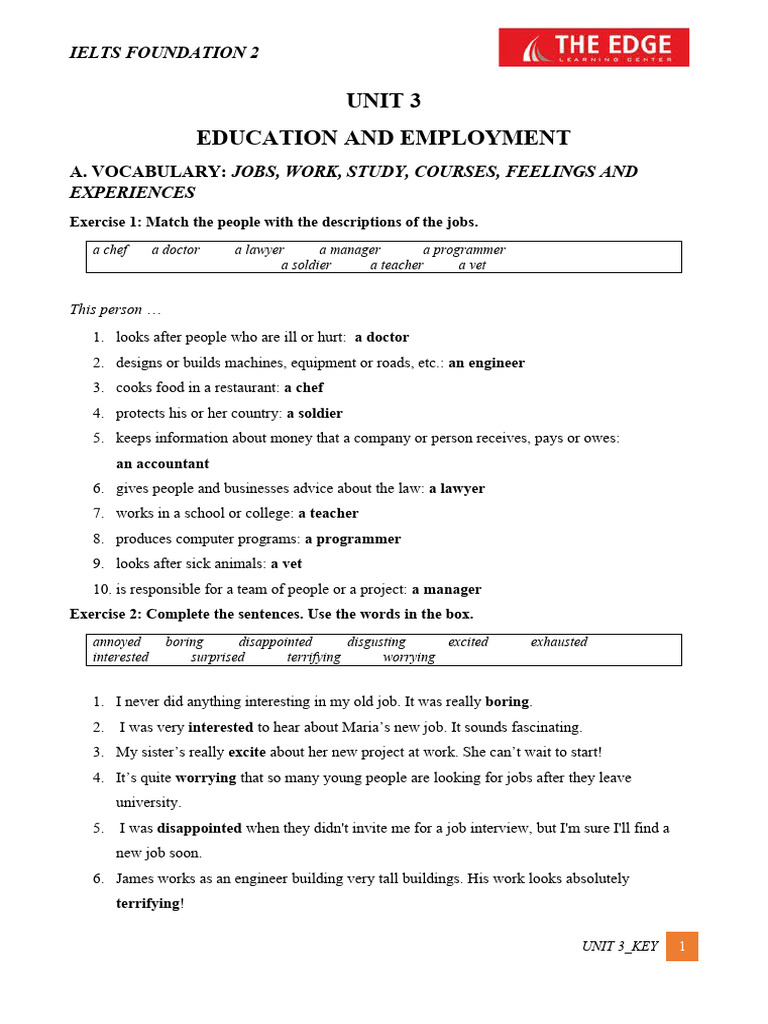 Unit 3 Answer Key | PDF | Money | Coins
