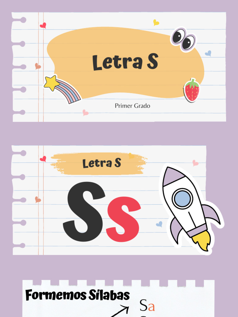 Aprendiendo la Letra S en Primer Grado | PDF