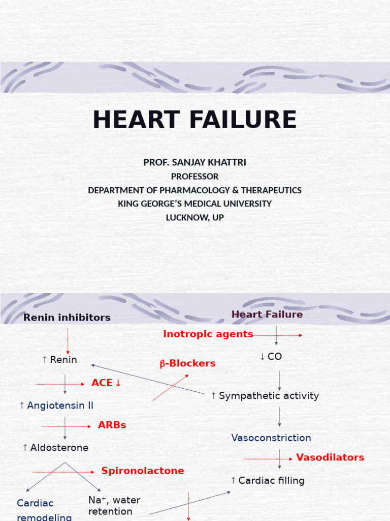 Heart Failure: Prof. Sanjay Khattri | PDF | Angiotensin | Heart Failure