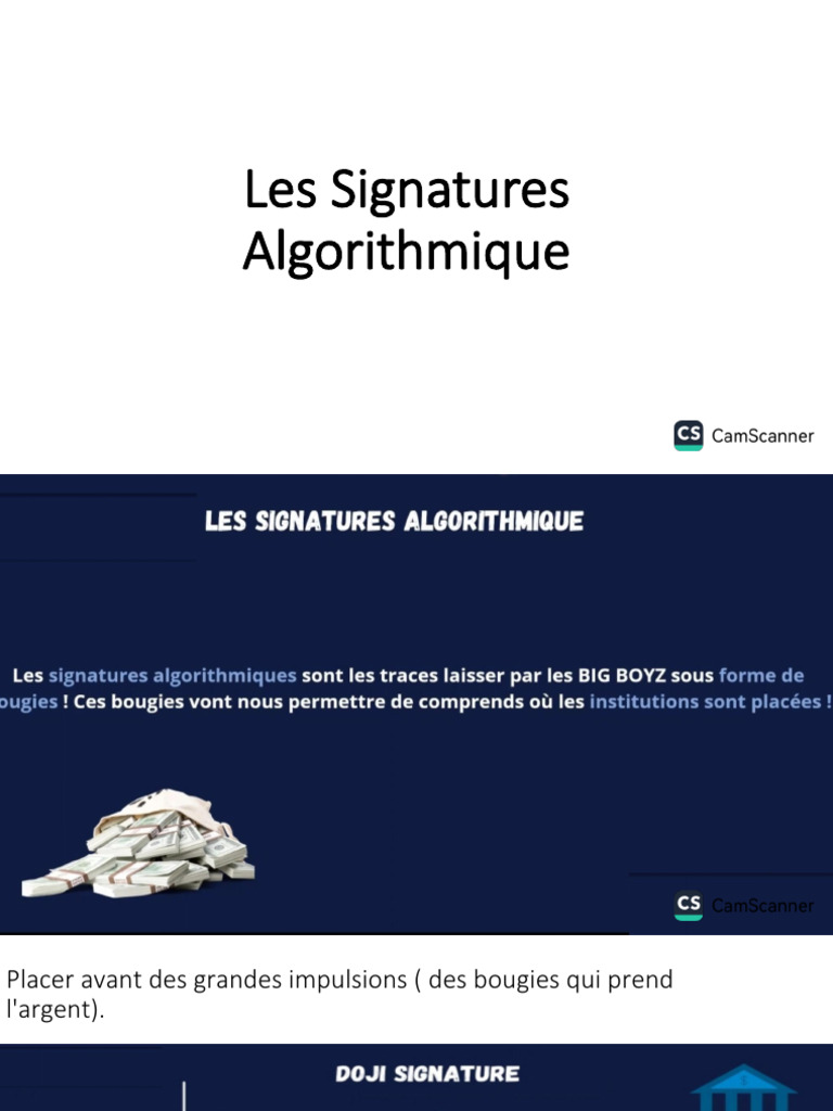 Les Signatures Algorithmiques | PDF