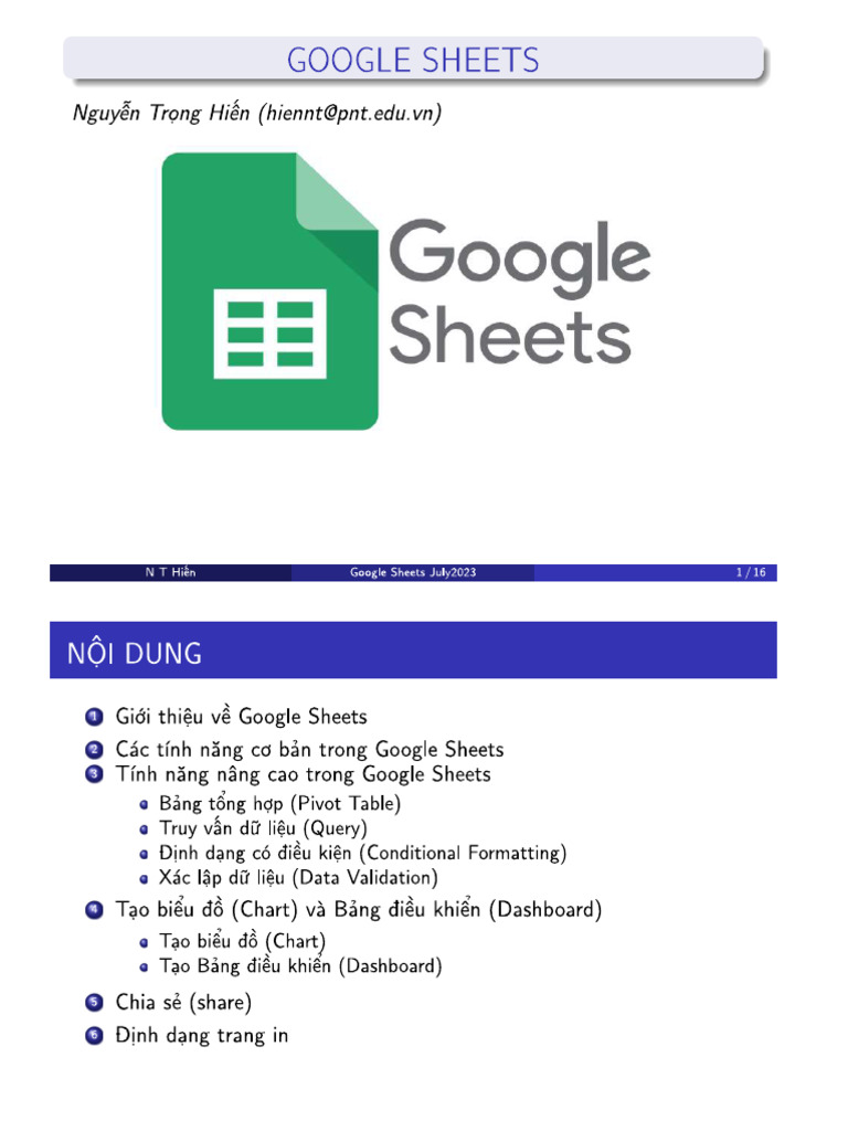 Google Sheets | PDF