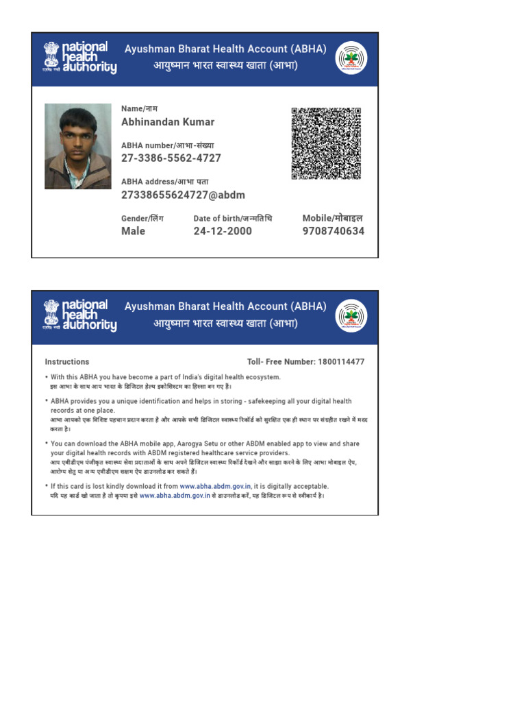 ABHA CARD DOWNLOAD PDF intelligence overview