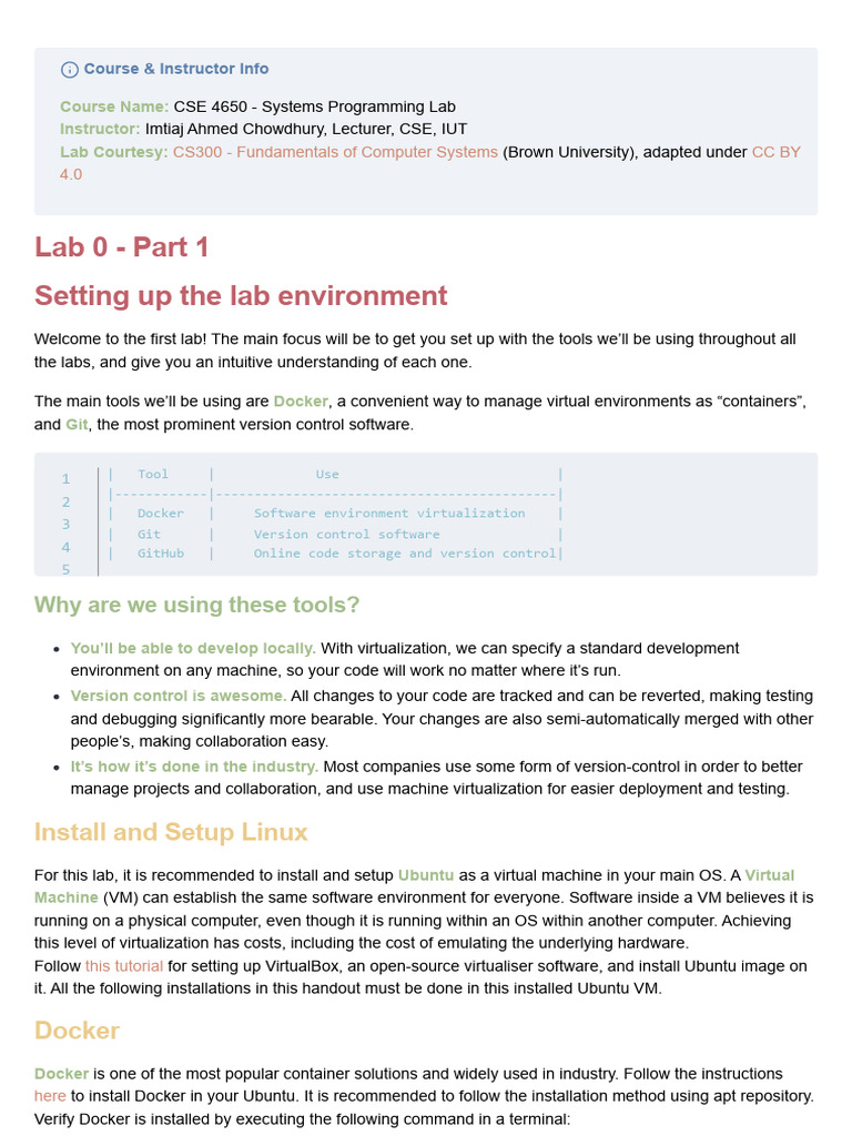 Lab 0 (Part 1) Lab Environment Setup PDF Computer File Virtual