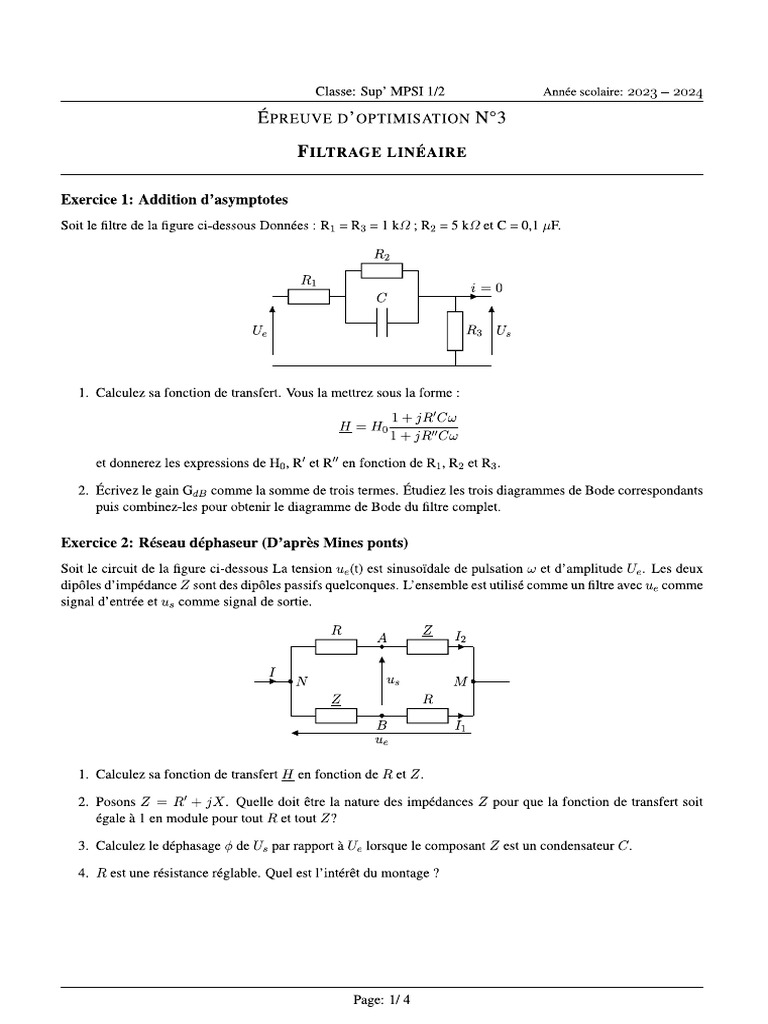Filtrage + Chimie | PDF