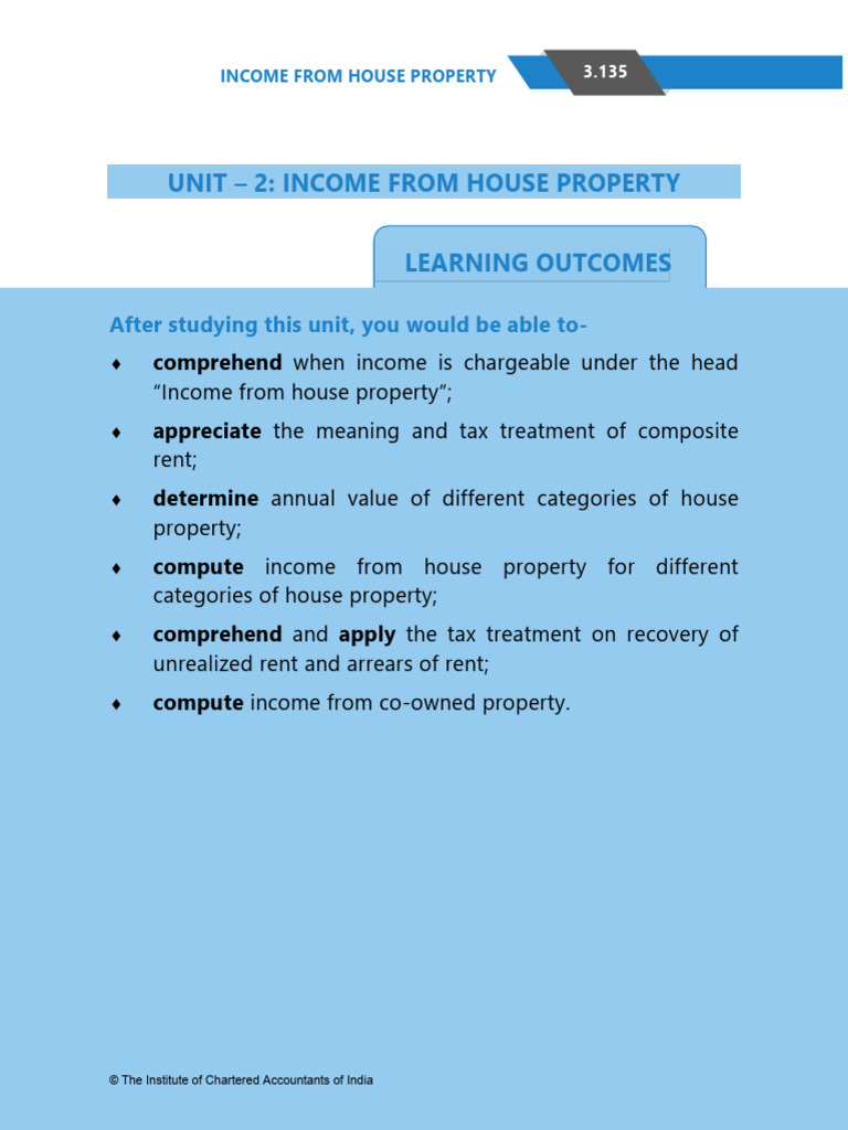 Income from House Property Explained | PDF | Income | Taxes